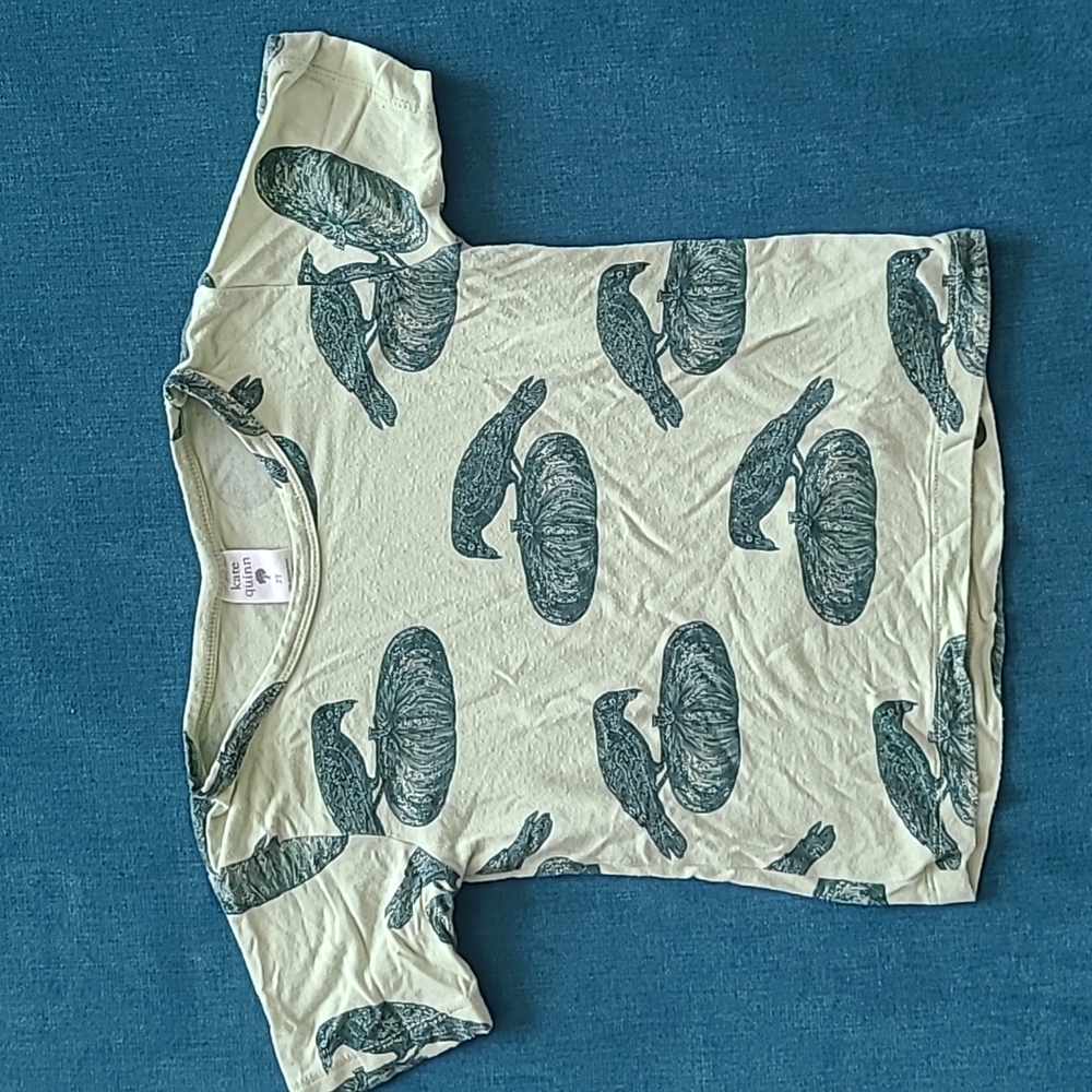 Kate Quinn Boxy Tee Crow Pumpkin